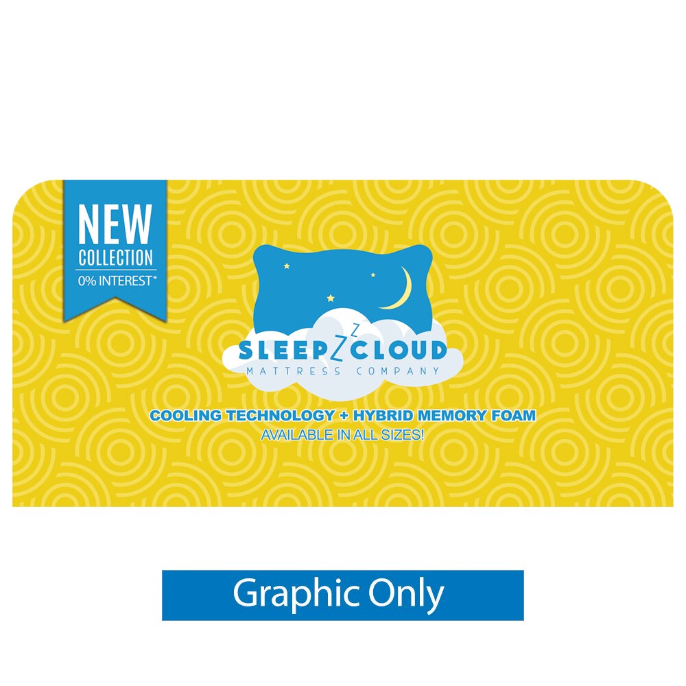 EZ Tube Cali Headboards — 37 in Single Sided Graphic Only with Black Back Fabric
